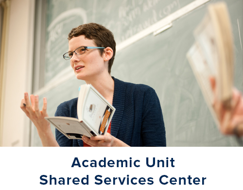 Click this graphic to go to the Academic Unit Shared Services Center.