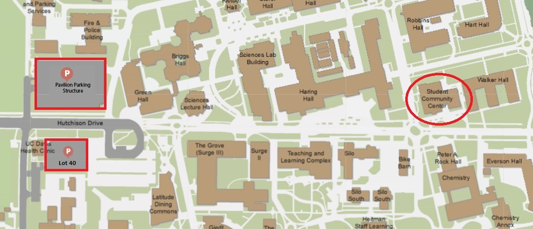 Student Community Center Parking Map
