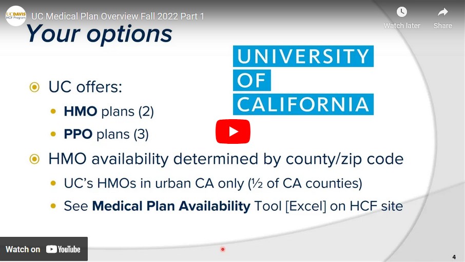 UC Medical Plan Overview for 2023 on YouTube