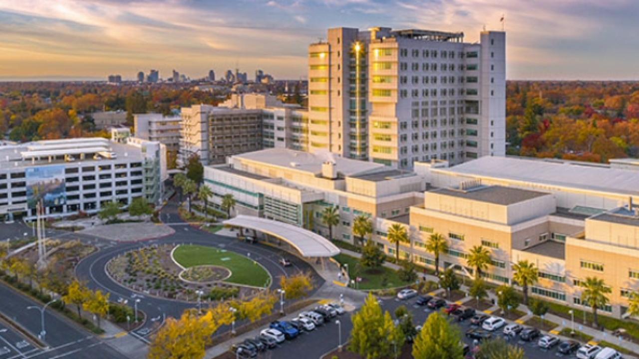 Aerial view of medical center