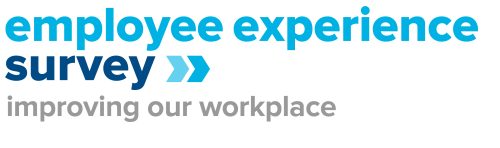 Logo for an employee experience survey promoting workplace improvement.